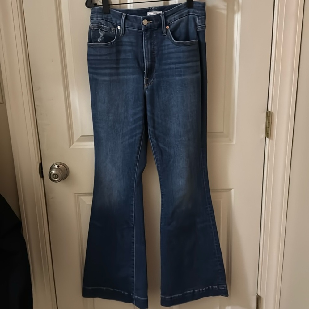 Good American Blue Flare Jeans